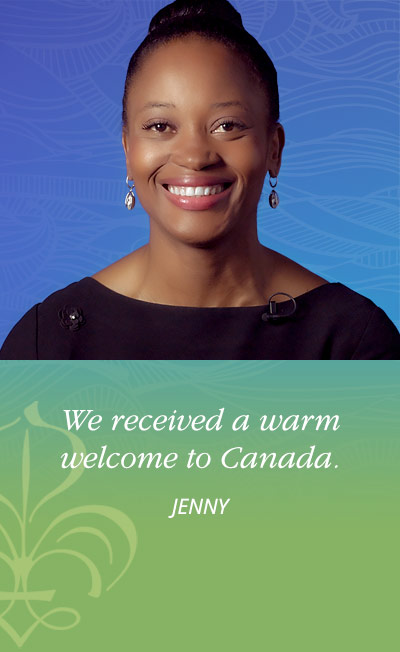 We received a warm welcome to Canada. - Jenny