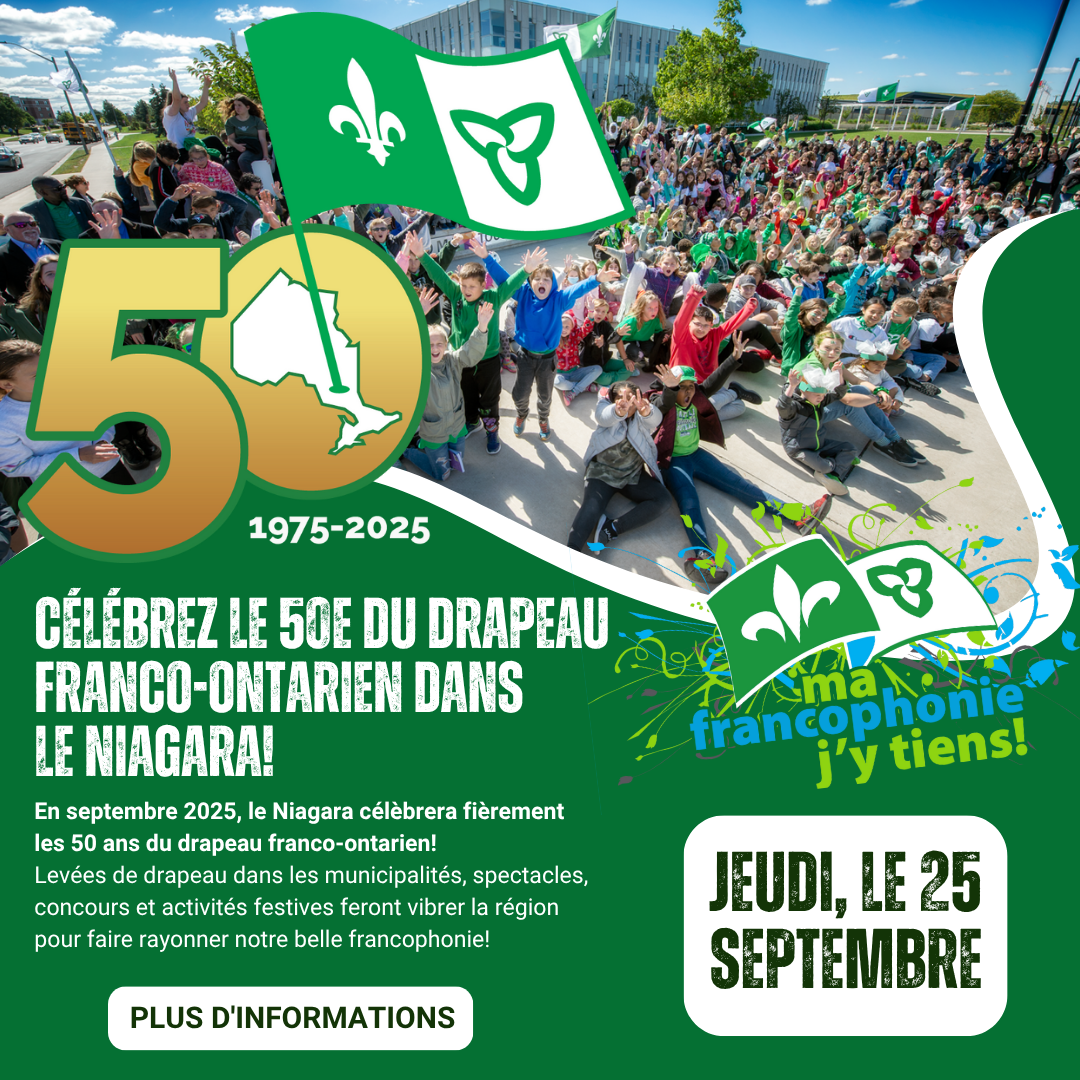 Le Niagara célèbre le 50e anniversaire du drapeau franco-ontarien avec une semaine de festivités